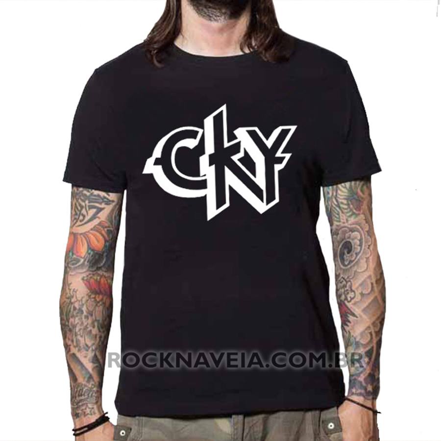 Camiseta Masculina Cky Estamparia Rock Na Veia