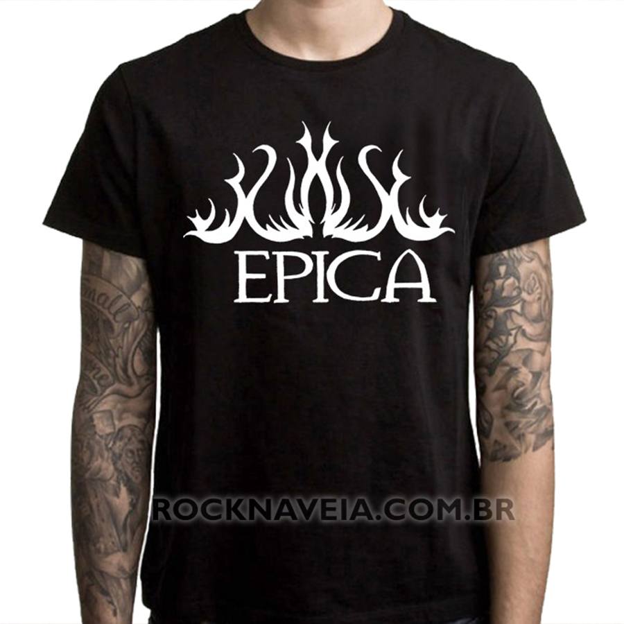 Camiseta Masculina Epica Estamparia Rock Na Veia