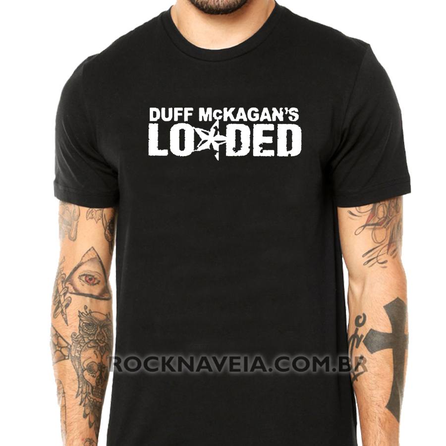 Camiseta Masculina Loaded Estamparia Rock Na Veia