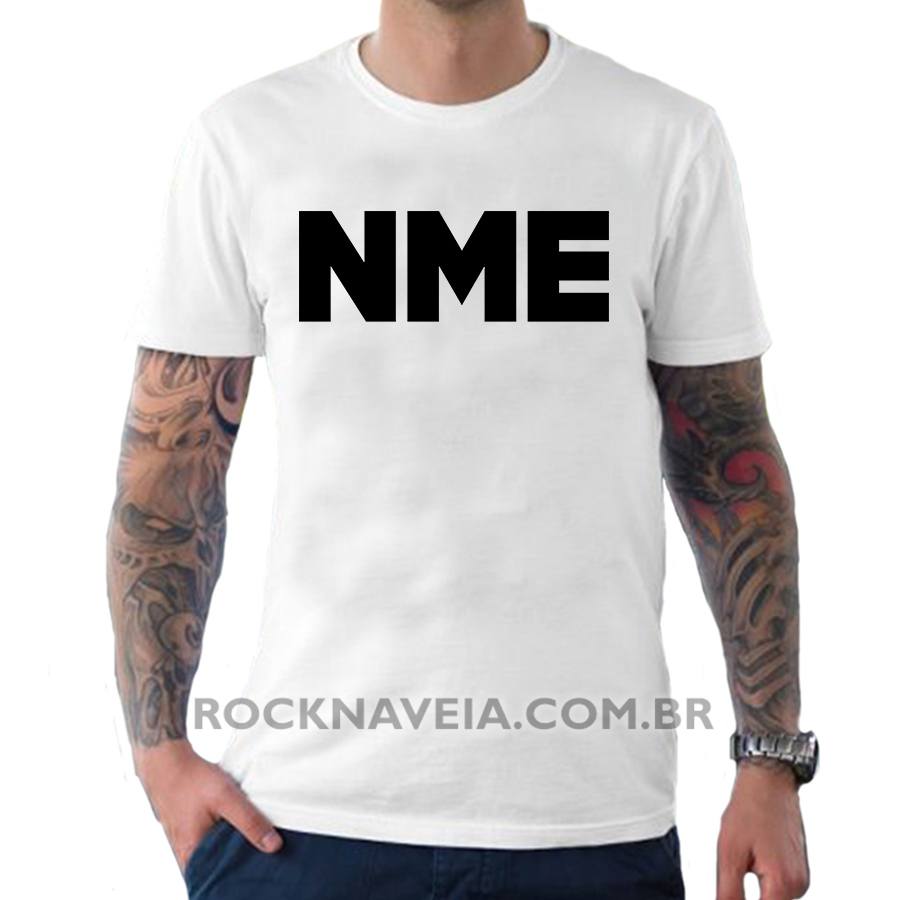 Camiseta Masculina Nme Estamparia Rock Na Veia