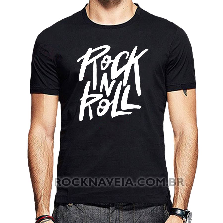 Camiseta Masculina Rock N Roll V39 ESTAMPARIA ROCK NA VEIA