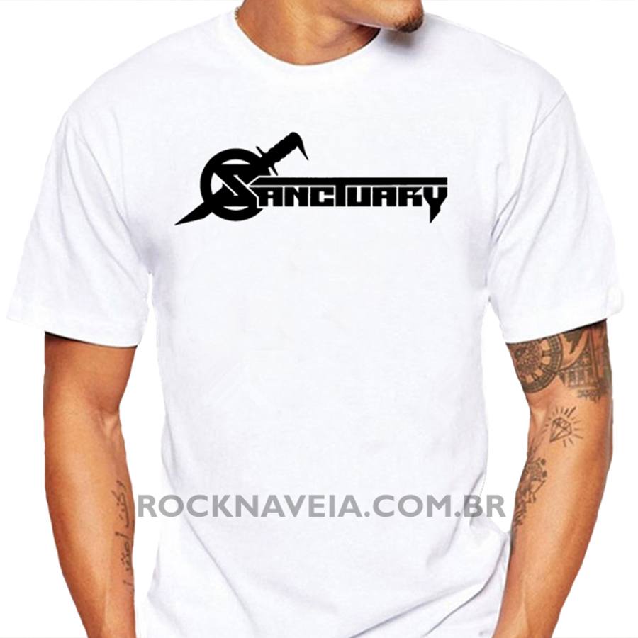 Camiseta Masculina Sanctuary Estamparia Rock Na Veia