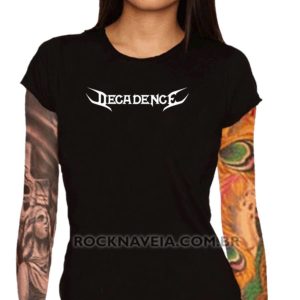 Camiseta feminina baby look Decadence