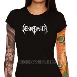 Camiseta feminina baby look Dekapitator