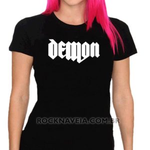 Camiseta feminina baby look Demon