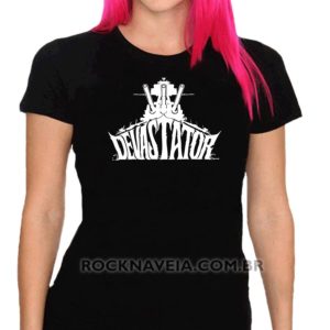 Camiseta feminina baby look Devastator