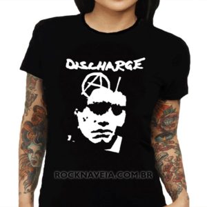 Camiseta feminina baby look Discharge