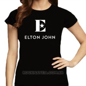 Camiseta Feminina Baby Look Elton John
