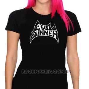 Camiseta feminina baby look Evil Sinner