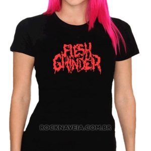 Camiseta Feminina Baby Look Flesh Grinder