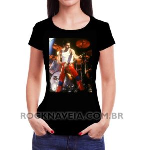 Camiseta Feminina Baby Look Freddy Marcury Foto