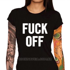 Camiseta feminina baby look Fuck Off