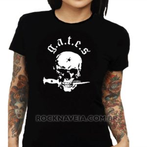 Camiseta feminina baby look G.A.T.E.S.