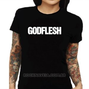 Camiseta Feminina Baby Look Godflesh