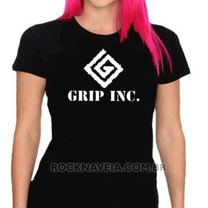 Camiseta feminina baby look Grip Inc.