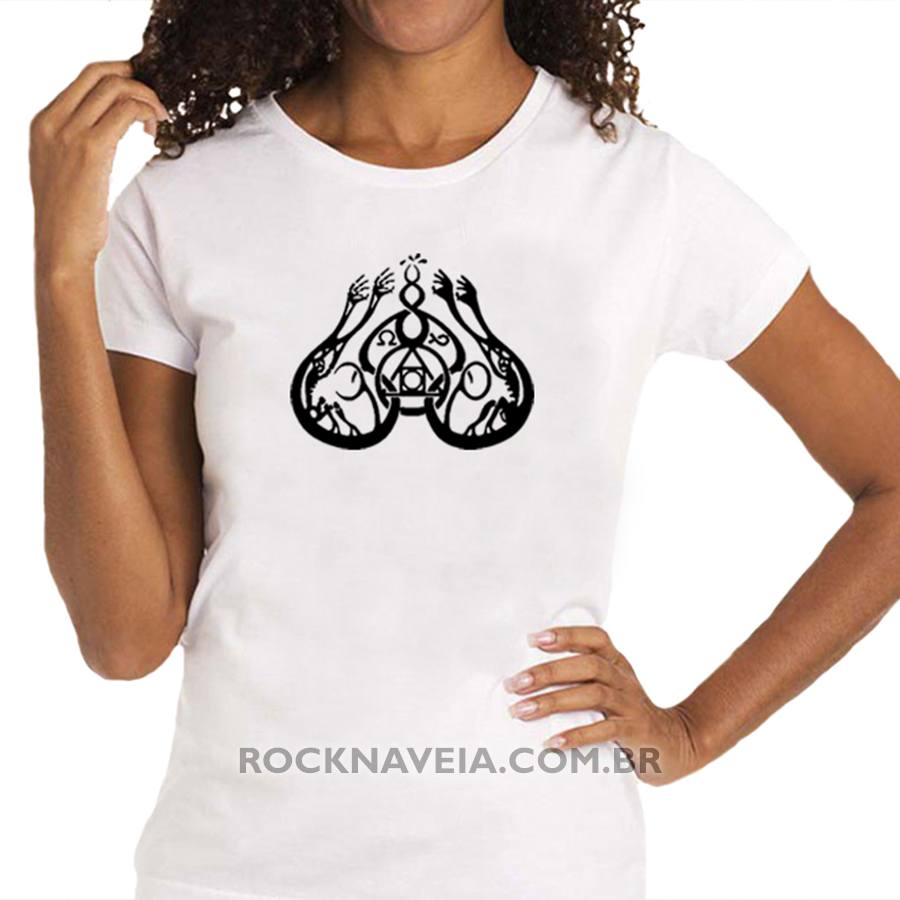 Camiseta Feminina Baby Look Gris - Imagem 2