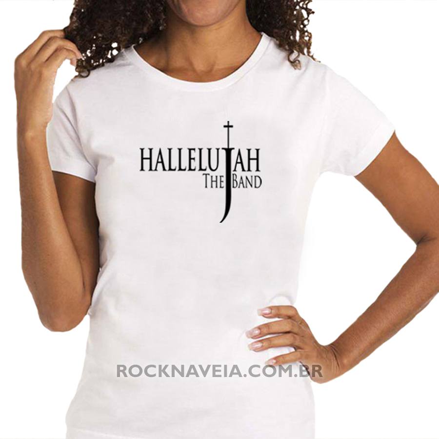 Camiseta Feminina Baby Look Hallelujah - Imagem 2