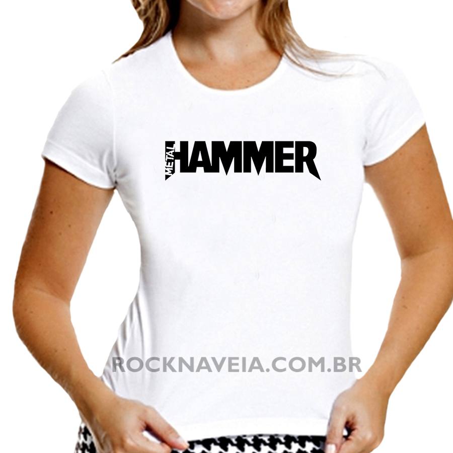 Camiseta feminina baby look Hammer - Imagem 2
