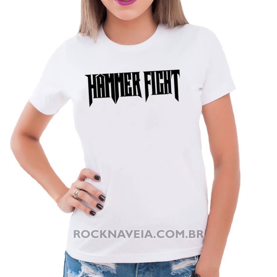 Camiseta Feminina Baby Look Hammer Fight - Imagem 2
