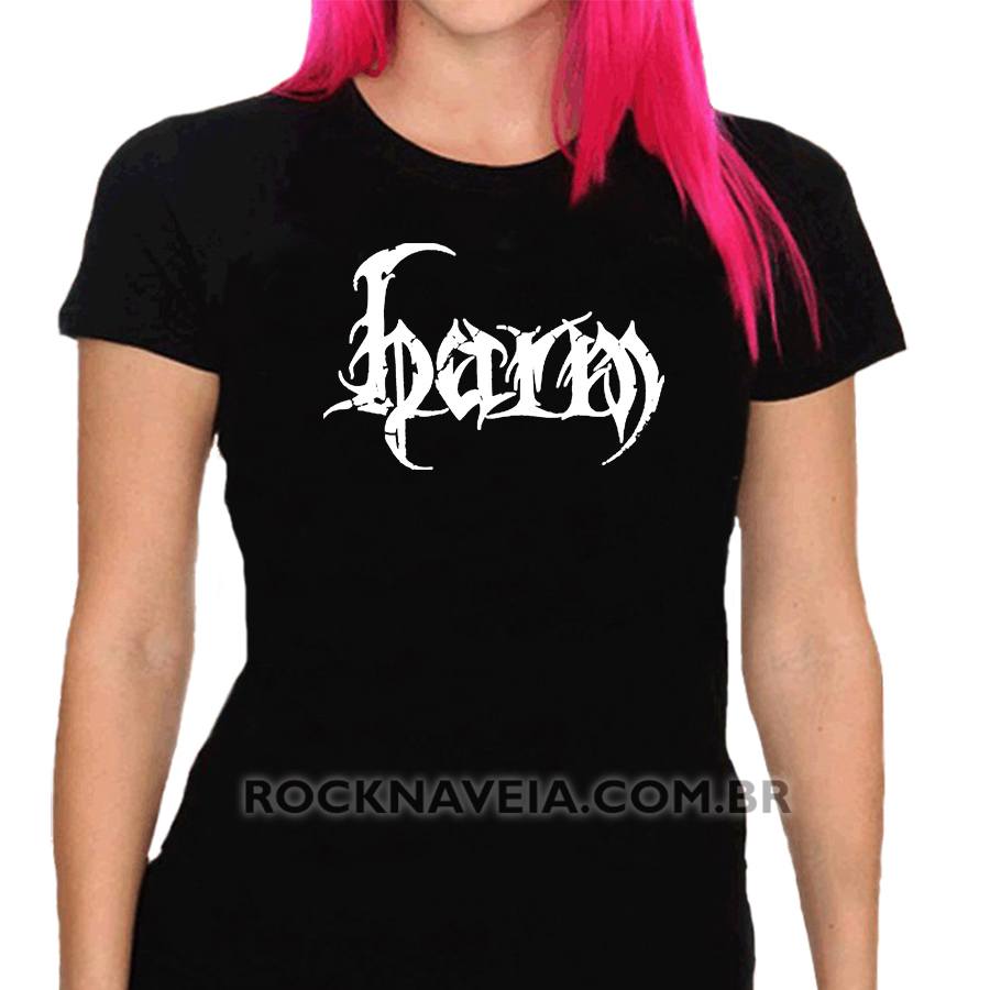 Camiseta feminina baby look Harm