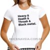 Camiseta Feminina Baby Look heavy metal death metal black metal - Imagem 2