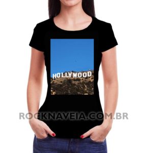 Camiseta Feminina Baby Look Hollywood