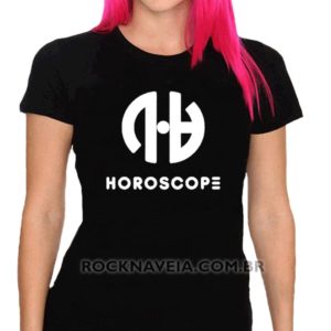 Camiseta feminina baby look Horrorscope