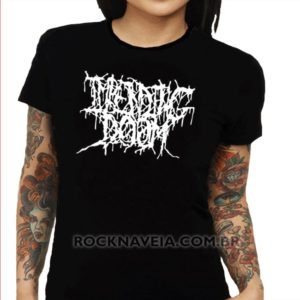 Camiseta feminina baby look Impeding doom