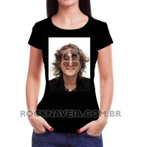 Camiseta Feminina Baby Look John Lennon Foto