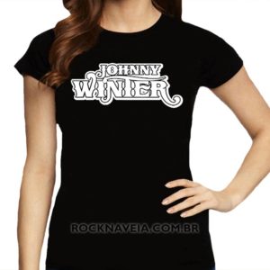 Camiseta Feminina Baby Look Johnny Winter