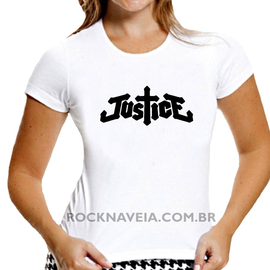 Camiseta feminina baby look Justice - Imagem 2