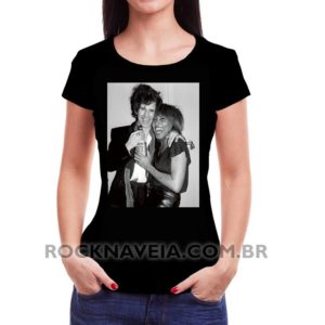 Camiseta Feminina Baby Look Keith e Tina Turner Foto