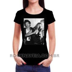 Camiseta Feminina Baby Look Keith, Tina e Bowie Foto