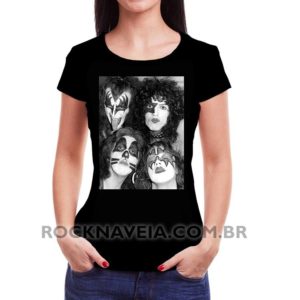 Camiseta Feminina Baby Look Kiss Foto 2
