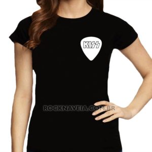 Camiseta Feminina Baby Look Kiss Símbolo