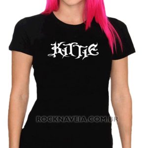 Camiseta feminina baby look kittie