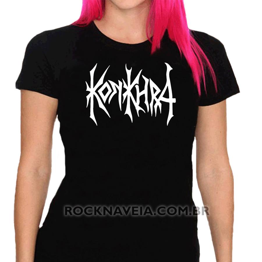 Camiseta feminina baby look Konkhra