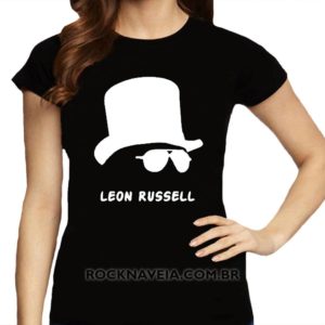Camiseta Feminina Baby Look Leon Russel