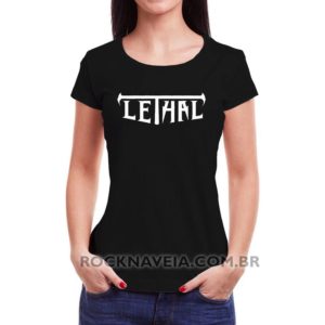 Camiseta feminina baby look Lethal