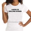 Camiseta Feminina Baby Look Listen To Rolling Stones - Image 2