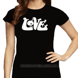 Camiseta Feminina Baby Look Love
