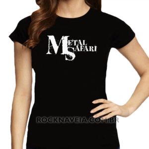 Camiseta feminina baby look METAL SAFARI
