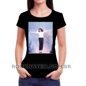 Camiseta Feminina Baby Look Michael Jackson Foto 2