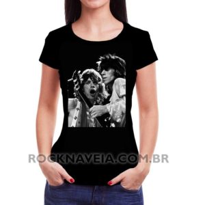 Camiseta Feminina Baby Look Mick e Keith Richards Foto