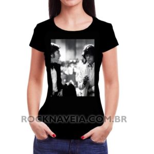 Camiseta Feminina Baby Look Mick e John Lennon Foto