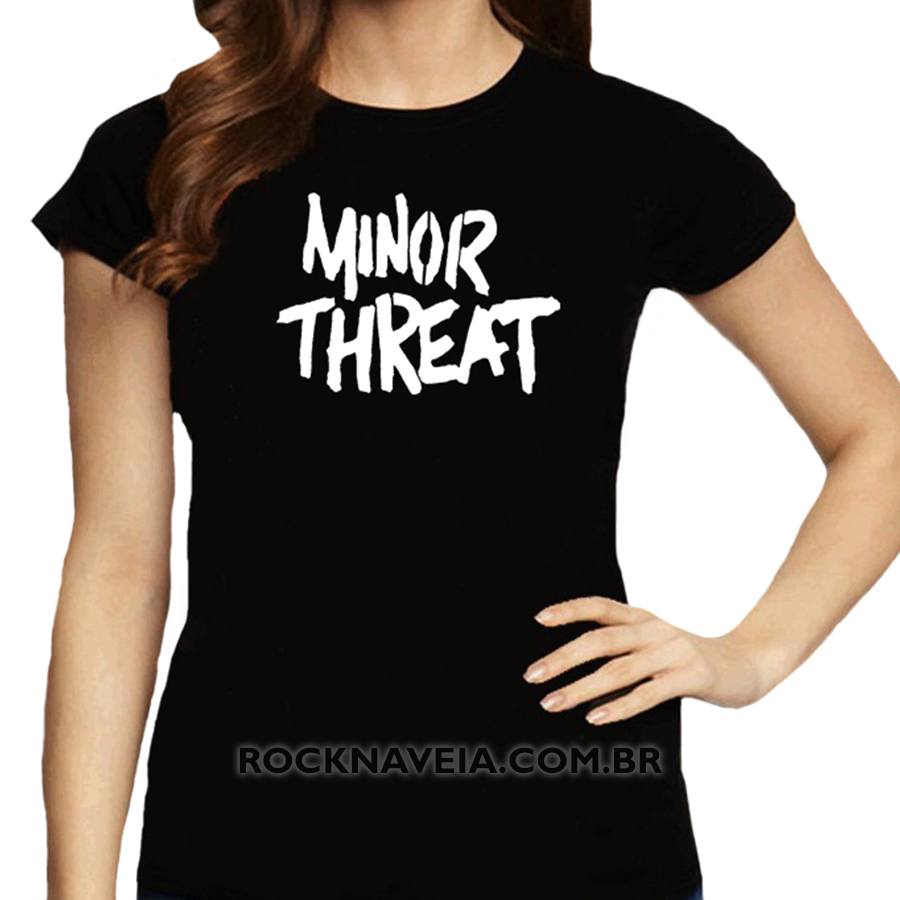 Camiseta Feminina Baby Look Minor Threat