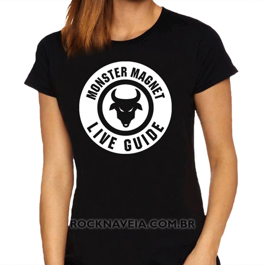 Camiseta Feminina Baby Look Monster Magnet