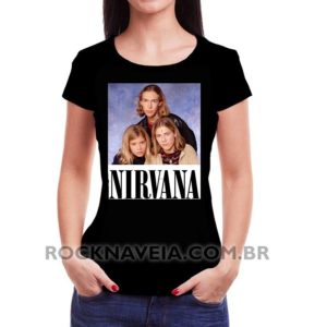 Camiseta feminina baby look Nirvana Hanson