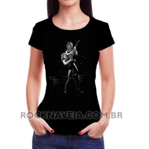 Camiseta Feminina Baby Look Ozzy e Randy Rhoads Foto