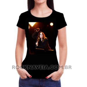 Camiseta Feminina Baby Look Ozzy Osborne Foto